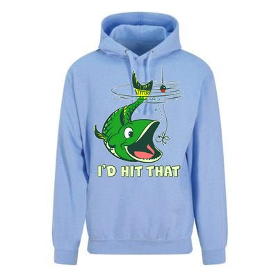 Funny Fishing I'd Hit That Unisex Surf Hoodie