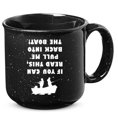 Funny Fishing: If You Can Read This Pull Me Back Into The Boat 15oz Campfire Ceramic Mug