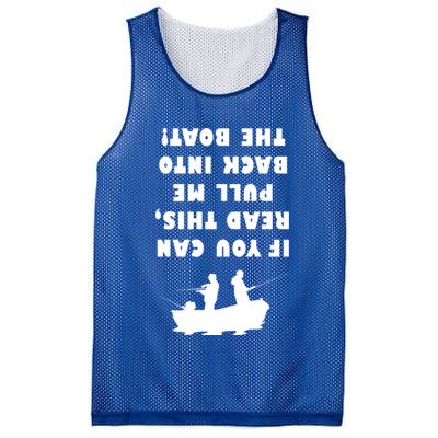 Funny Fishing: If You Can Read This Pull Me Back Into The Boat Mesh Reversible Basketball Jersey Tank