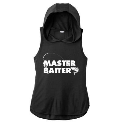 Funny Fishing Master Baiter Ladies PosiCharge Tri-Blend Wicking Draft Hoodie Tank