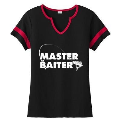 Funny Fishing Master Baiter Ladies Halftime Notch Neck Tee