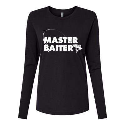 Funny Fishing Master Baiter Womens Cotton Relaxed Long Sleeve T-Shirt