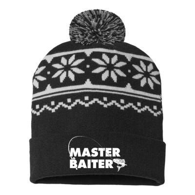 Funny Fishing Master Baiter USA-Made Snowflake Beanie