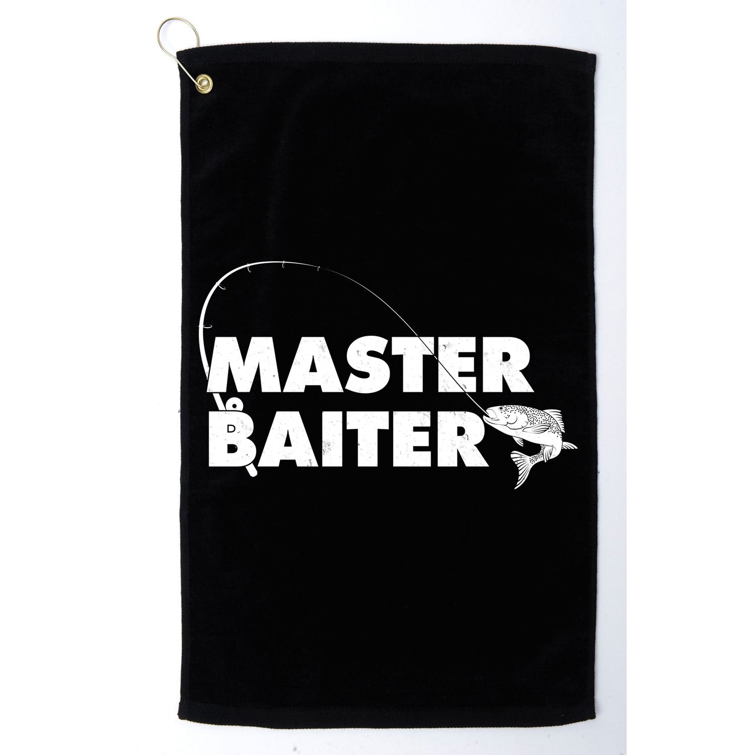 Funny Fishing Master Baiter Golf Towel