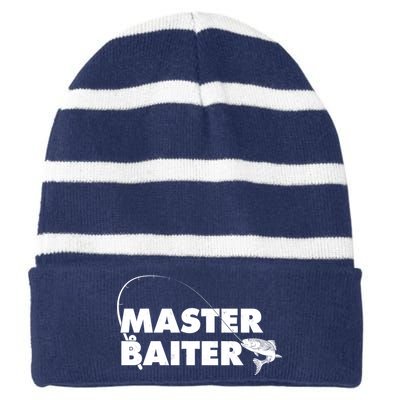 Funny Fishing Master Baiter Striped Beanie with Solid Band