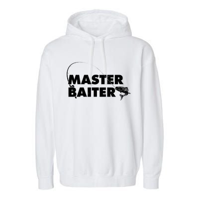 Funny Fishing Master Baiter Garment-Dyed Fleece Hoodie