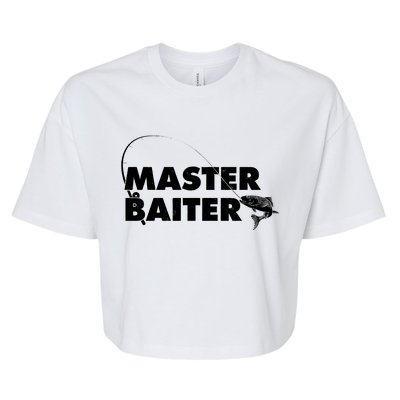 Funny Fishing Master Baiter Bella+Canvas Jersey Crop Tee