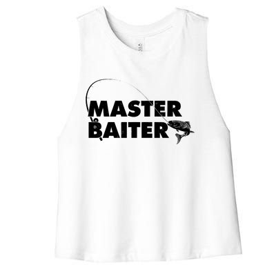 Funny Fishing Master Baiter Women's Racerback Cropped Tank