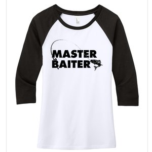 Funny Fishing Master Baiter Women's Tri-Blend 3/4-Sleeve Raglan Shirt