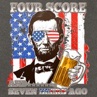 Funny Four Score And Seven Beers Ago Abe Lincoln Cotton Canvas Backpack