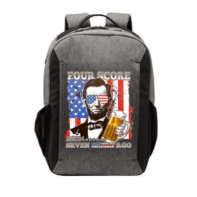 Funny Four Score And Seven Beers Ago Abe Lincoln Vector Backpack