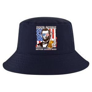 Funny Four Score And Seven Beers Ago Abe Lincoln Cool Comfort Performance Bucket Hat