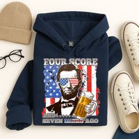 Funny Four Score And Seven Beers Ago Abe Lincoln Hoodie
