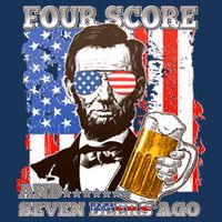 Funny Four Score And Seven Beers Ago Abe Lincoln Hoodie