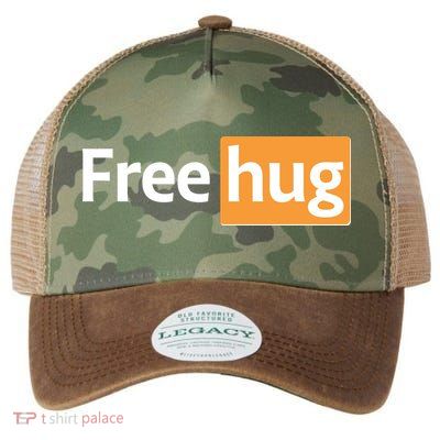 Funny Free Hug Logo Meme Legacy Tie Dye Trucker Hat