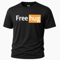 Funny Free Hug Logo Meme Cooling Performance Crew T-Shirt