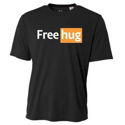 Funny Free Hug Logo Meme Cooling Performance Crew T-Shirt