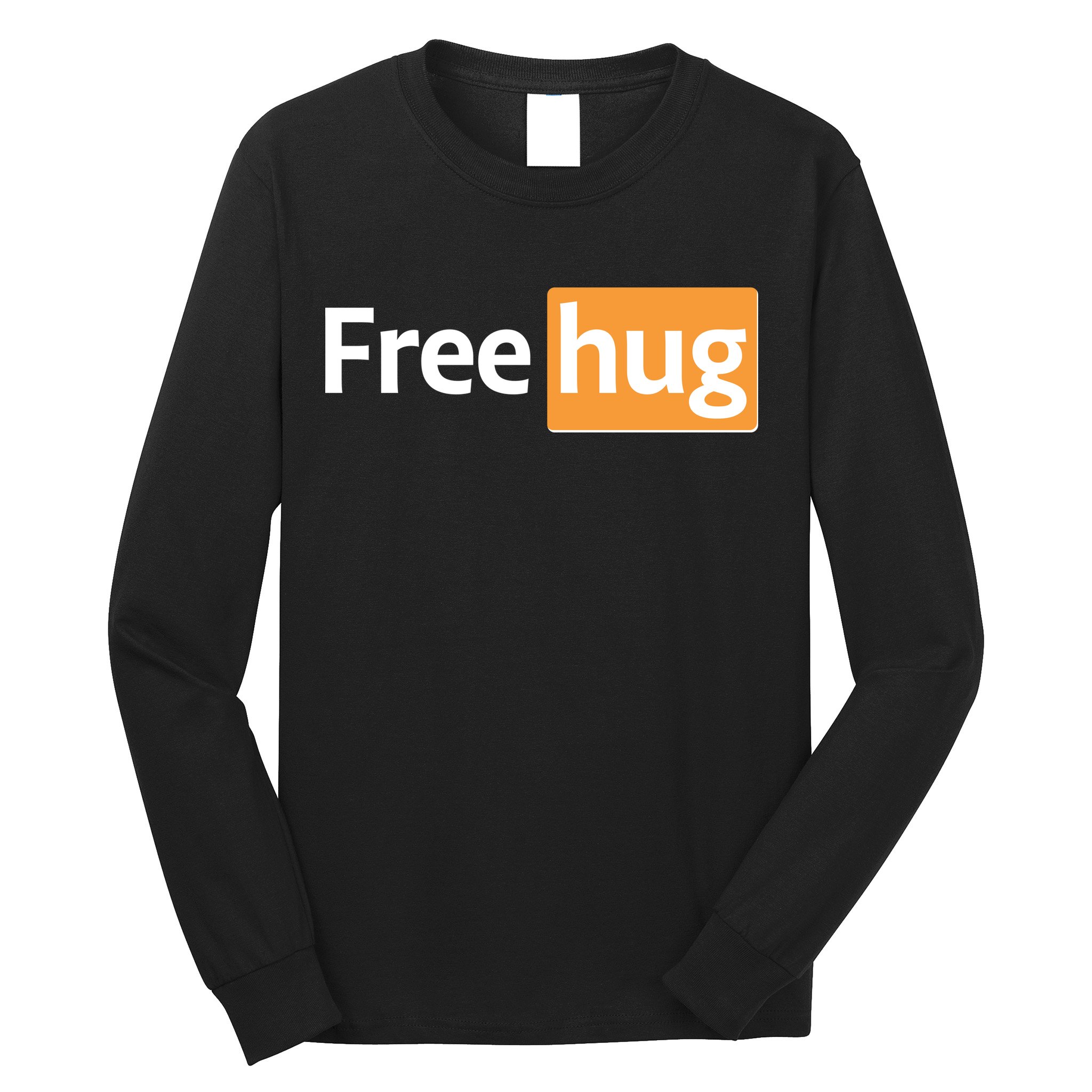 Funny Free Hug Logo Meme Long Sleeve Shirt