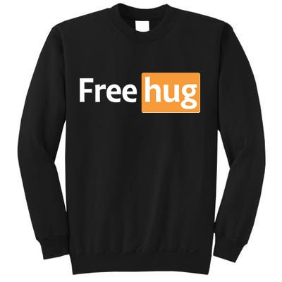 Funny Free Hug Logo Meme Sweatshirt