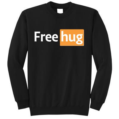 Funny Free Hug Logo Meme Sweatshirt