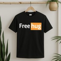 Funny Free Hug Logo Meme T-Shirt