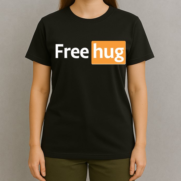 Funny Free Hug Logo Meme T-Shirt