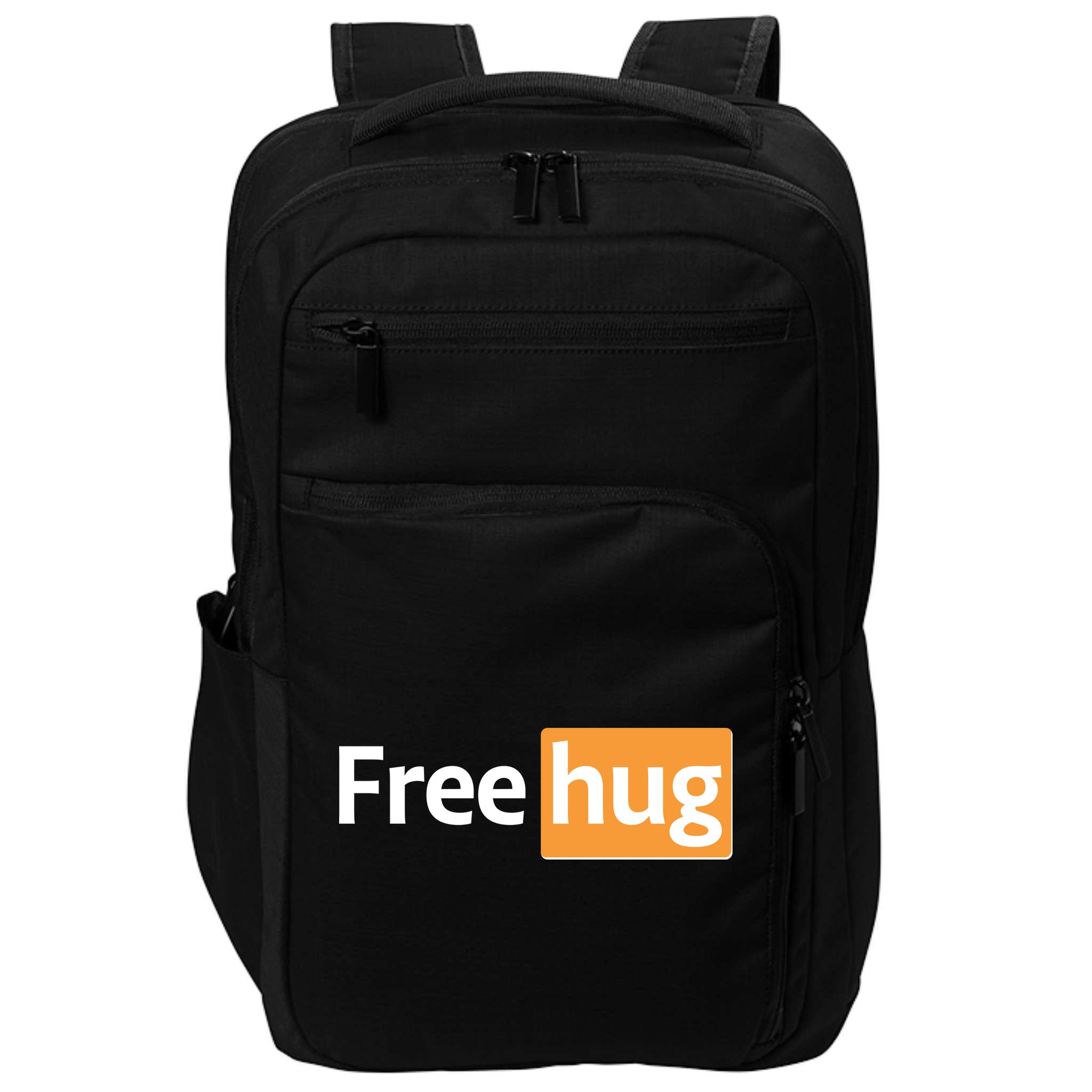 Funny Free Hug Logo Meme Impact Tech Backpack
