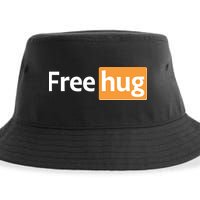 Funny Free Hug Logo Meme Sustainable Bucket Hat