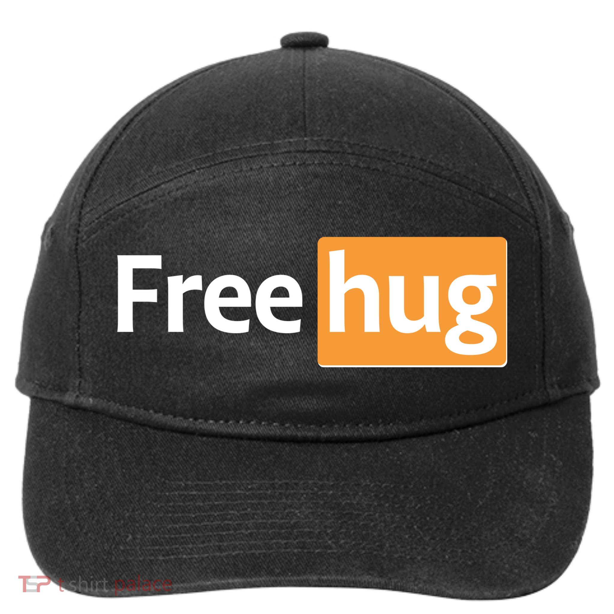 Funny Free Hug Logo Meme 7-Panel Snapback Hat