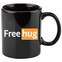 Funny Free Hug Logo Meme 11oz C Handle Ceramic Mug