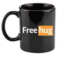 Funny Free Hug Logo Meme 11oz C Handle Ceramic Mug