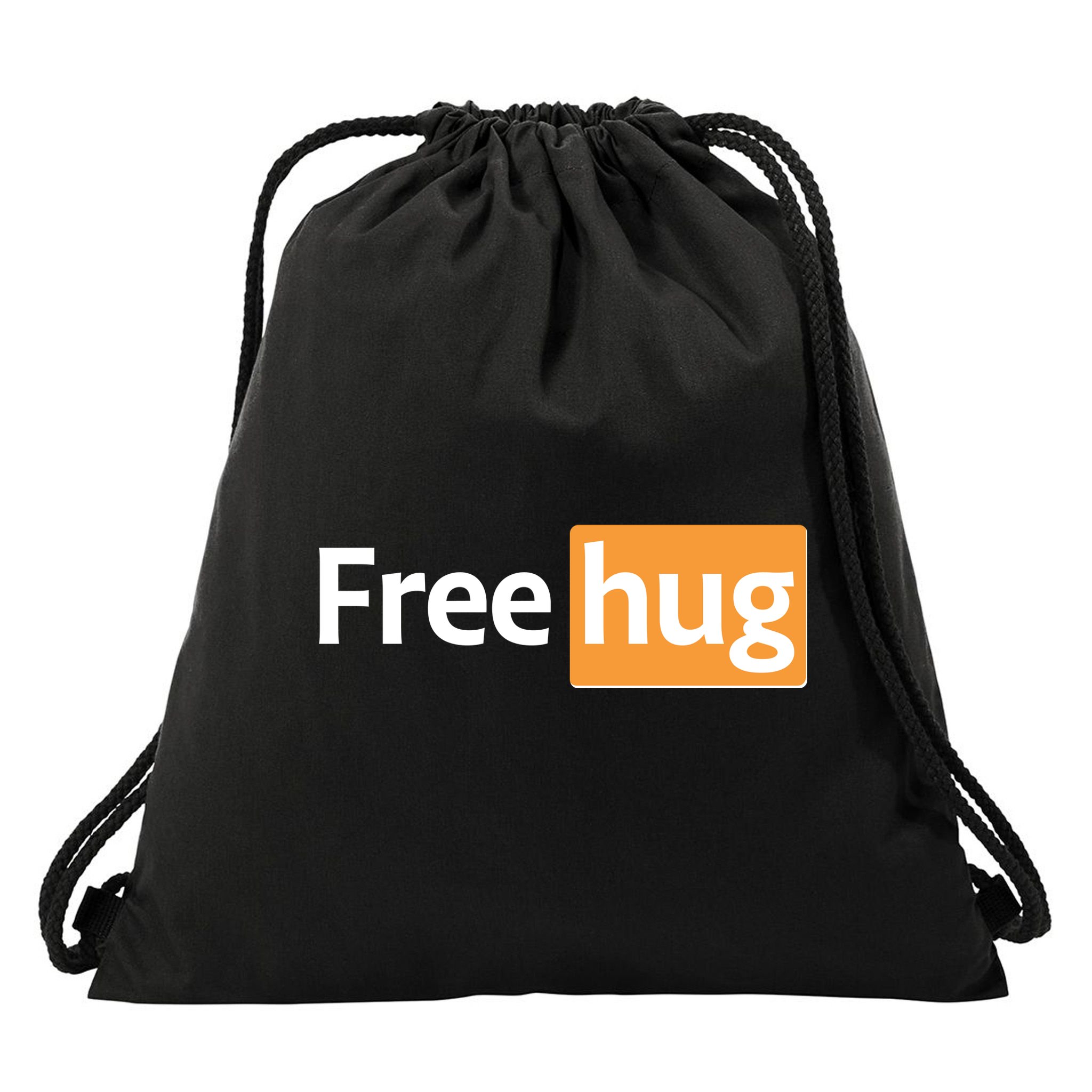 Funny Free Hug Logo Meme Drawstring Bag