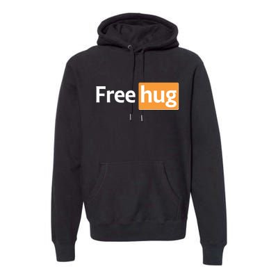 Funny Free Hug Logo Meme Premium Hoodie