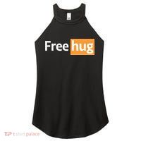 Funny Free Hug Logo Meme Women's Perfect Tri Rocker Tank