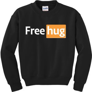 Funny Free Hug Logo Meme Kids Sweatshirt