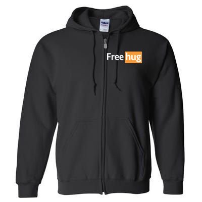 Funny Free Hug Logo Meme Full Zip Hoodie