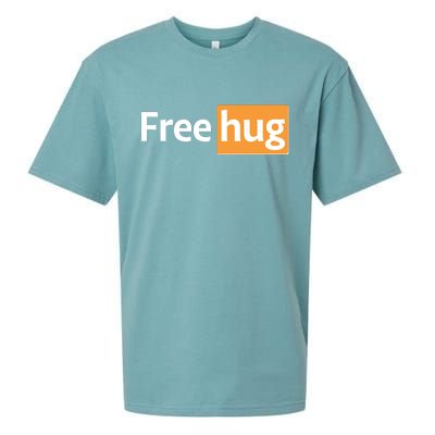 Funny Free Hug Logo Meme Sueded Cloud Jersey T-Shirt