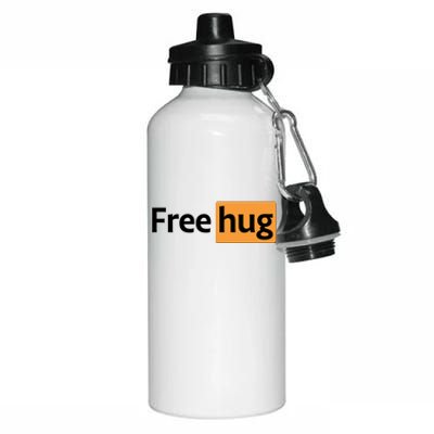 Funny Free Hug Logo Meme Aluminum Water Bottle