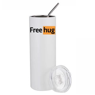 Funny Free Hug Logo Meme Stainless Steel Tumbler