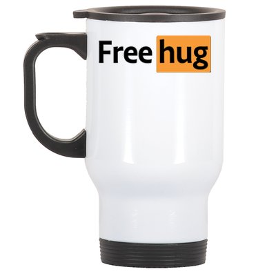 Funny Free Hug Logo Meme Stainless Steel Travel Mug