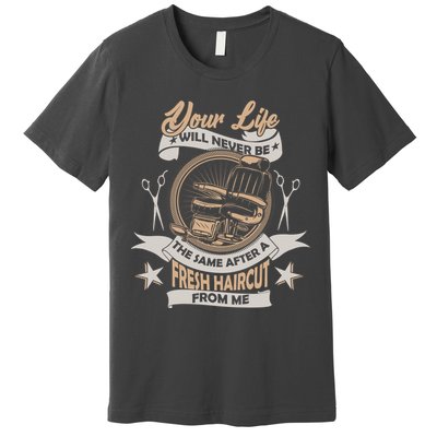 Funny Fresh Haircut Hair Stylist Premium T-Shirt