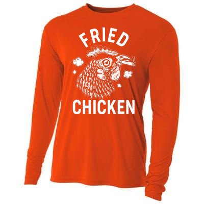 Funny Fried Chicken Smoking Joint Cooling Performance Long Sleeve Crew