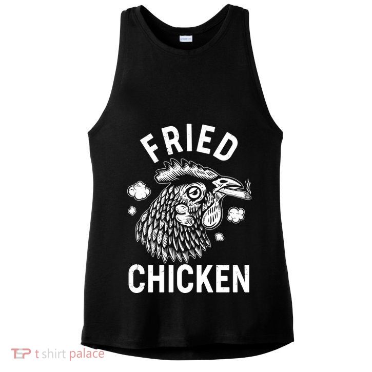 Funny Fried Chicken Smoking Joint Ladies PosiCharge Tri-Blend Wicking Tank