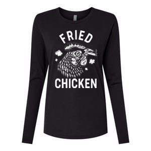 Funny Fried Chicken Smoking Joint Womens Cotton Relaxed Long Sleeve T-Shirt