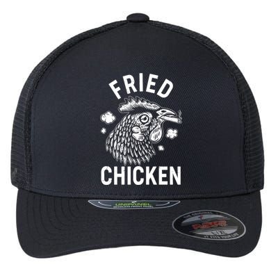 Funny Fried Chicken Smoking Joint Flexfit Unipanel Trucker Cap