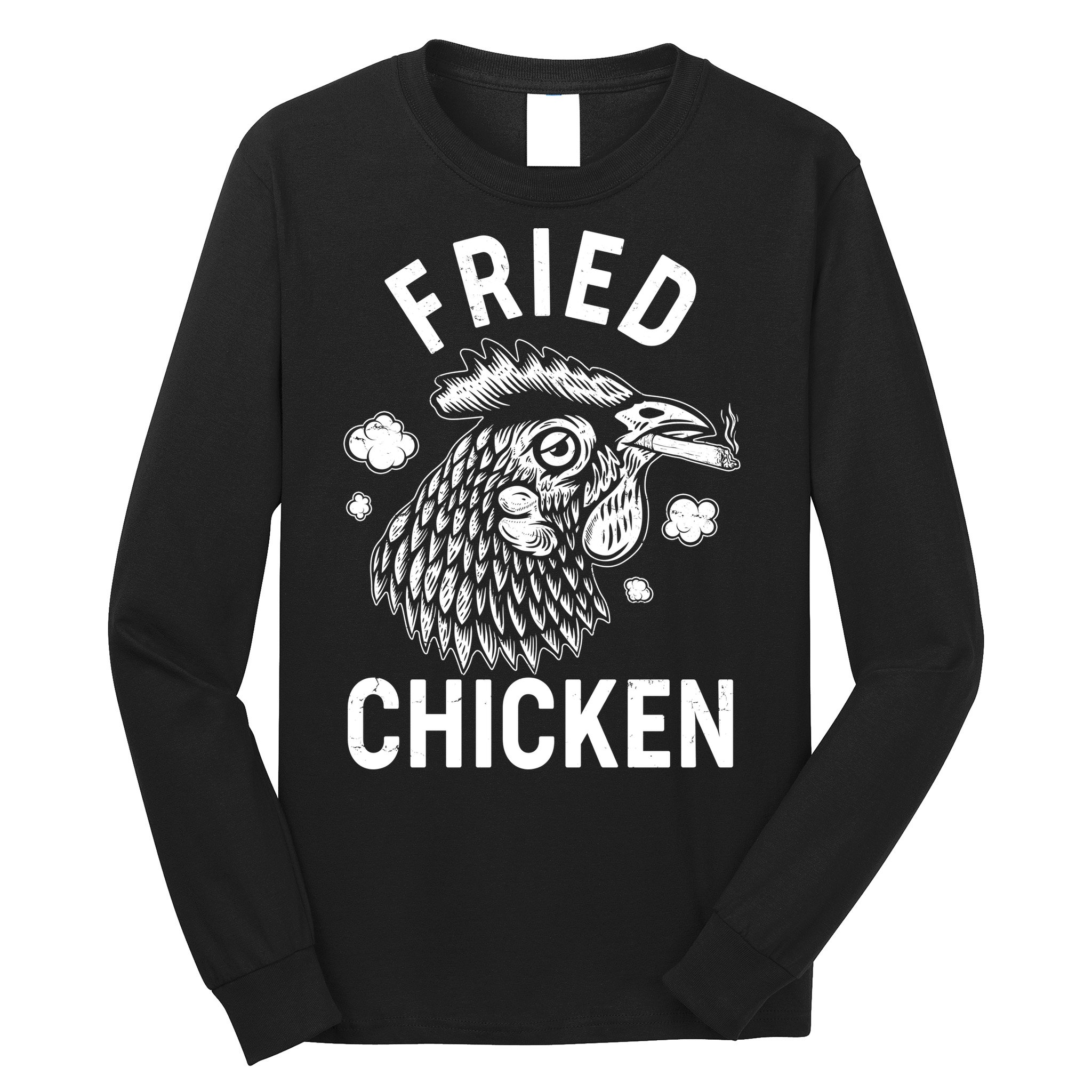 Funny Fried Chicken Smoking Joint Long Sleeve Shirt