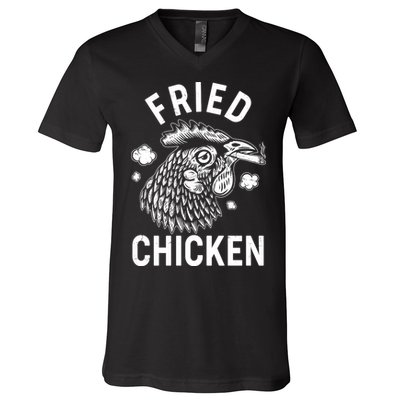 Funny Fried Chicken Smoking Joint V-Neck T-Shirt