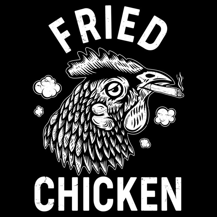 Funny Fried Chicken Smoking Joint Button