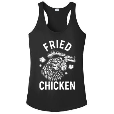 Funny Fried Chicken Smoking Joint Ladies PosiCharge Competitor Racerback Tank