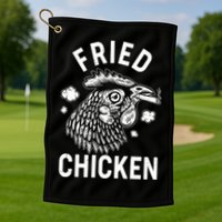 Funny Fried Chicken Smoking Joint Golf Towel